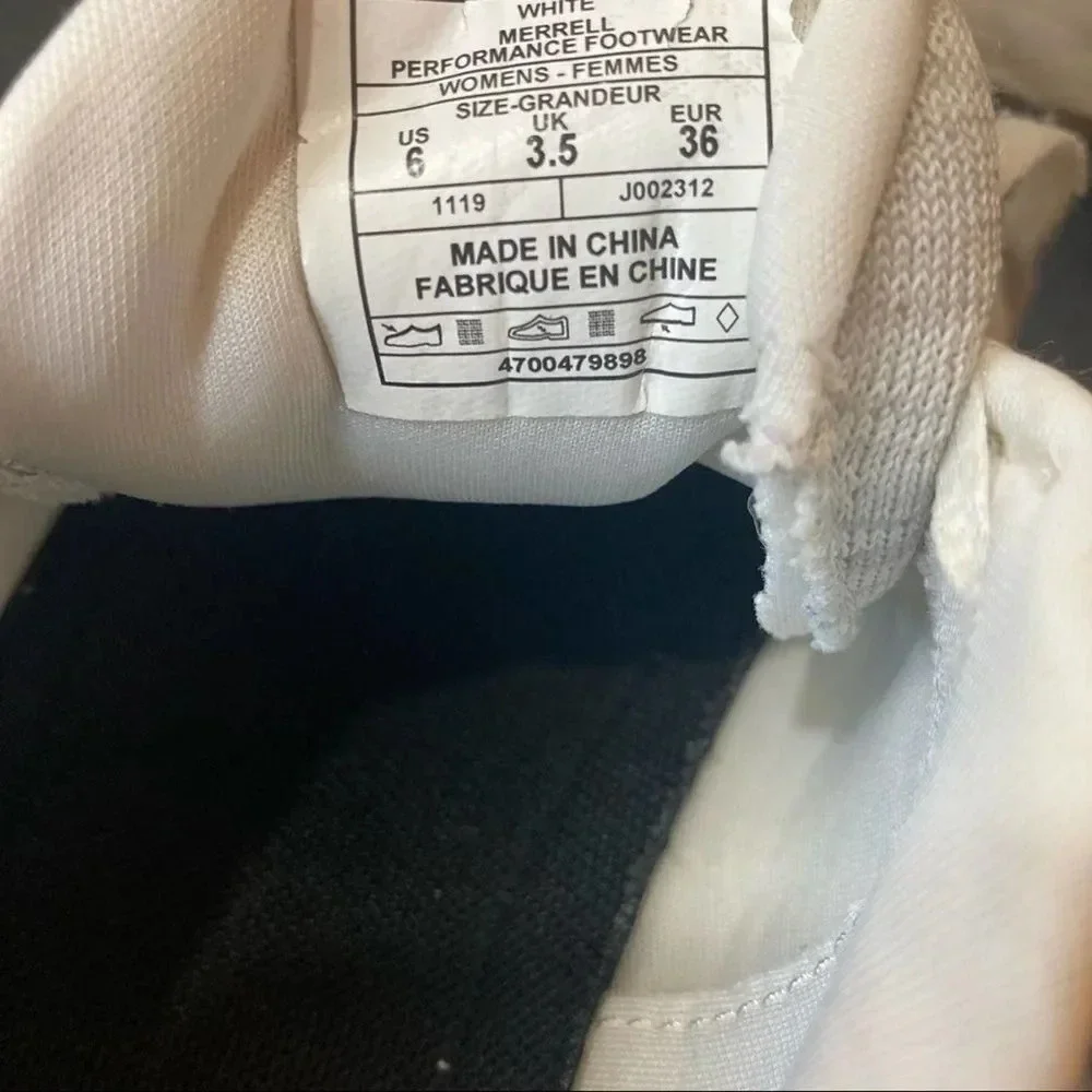 MERRELL Bora Knit Moccasin Performance Sneaker White Size 6
